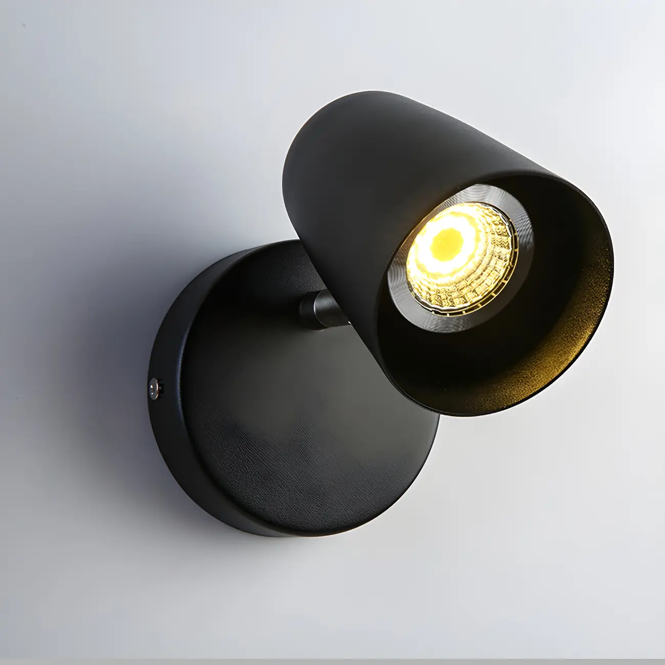 Simplicity 1-Light Cylinder Metal Indoor Adjustable Wall Sconce Image - 10 | homeyfad