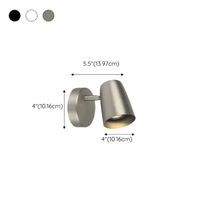 Simplicity 1-Light Cylinder Metal Indoor Adjustable Wall Sconce #size