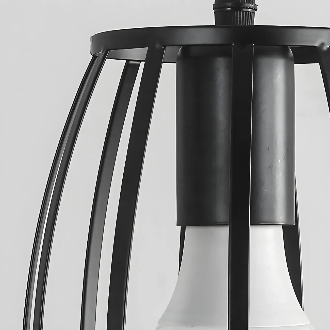 Industrial Black Geometric Adjustable Pendant Light Image - 6