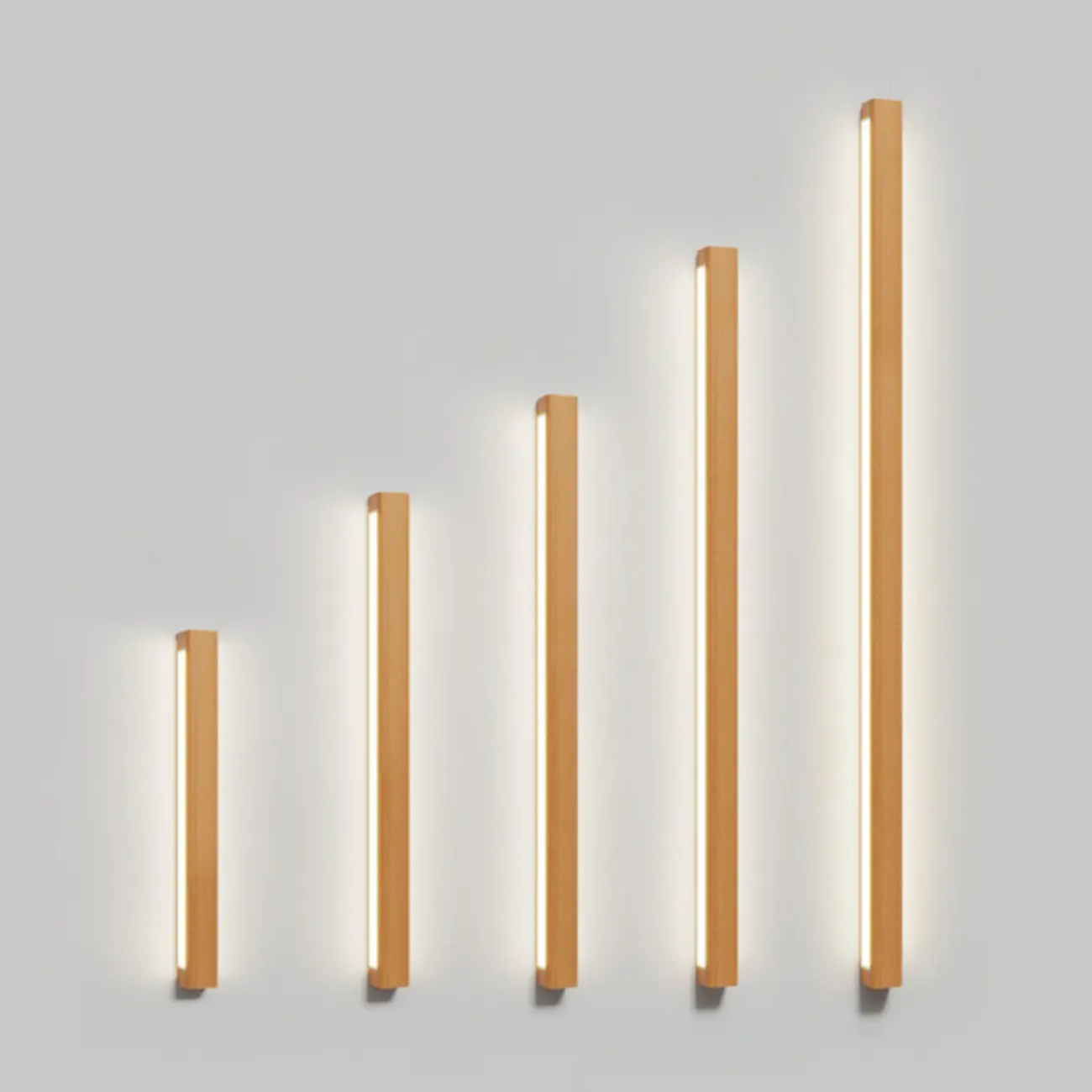 Modern Wood LED Bathroom Vanity Light 3-Gear Dimming | homeyfad