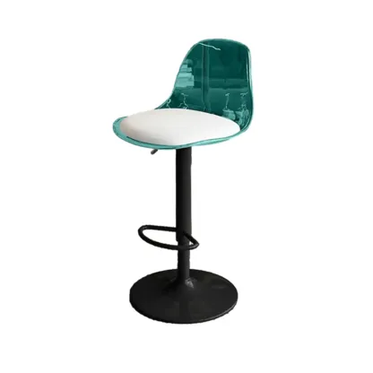 Minimalist Acrylic Adjustable Bar Stools with Cushion for Kitchen Image - 9