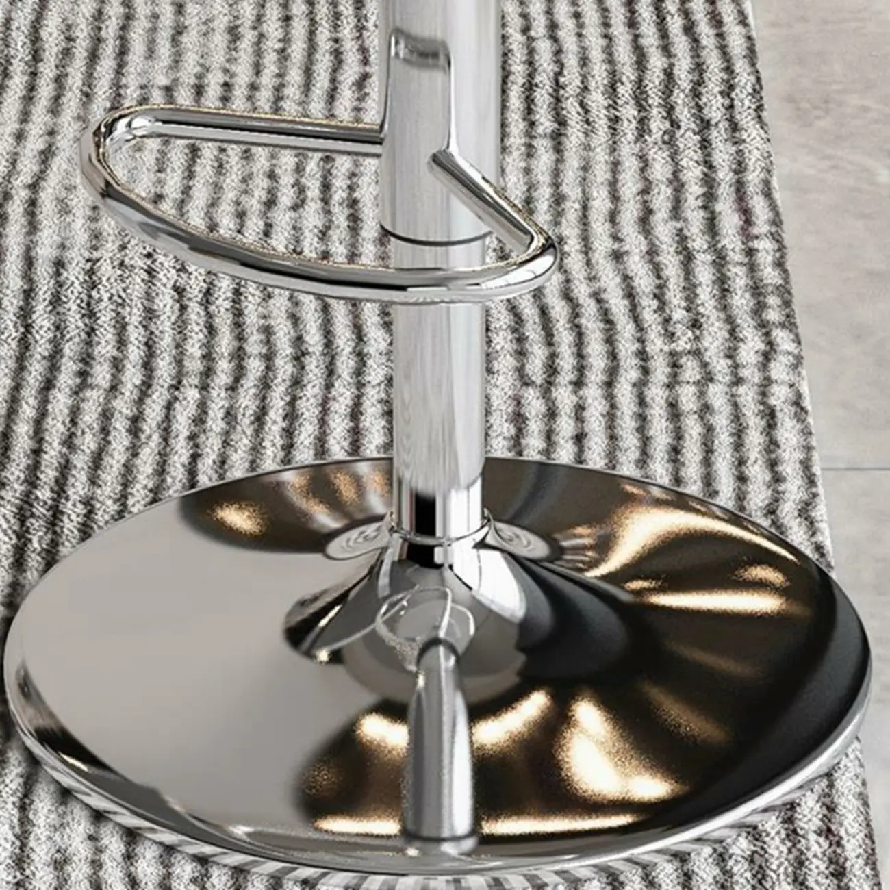 Minimalist Acrylic Adjustable Bar Stools with Cushion for Kitchen Image - 14 | homeyfad