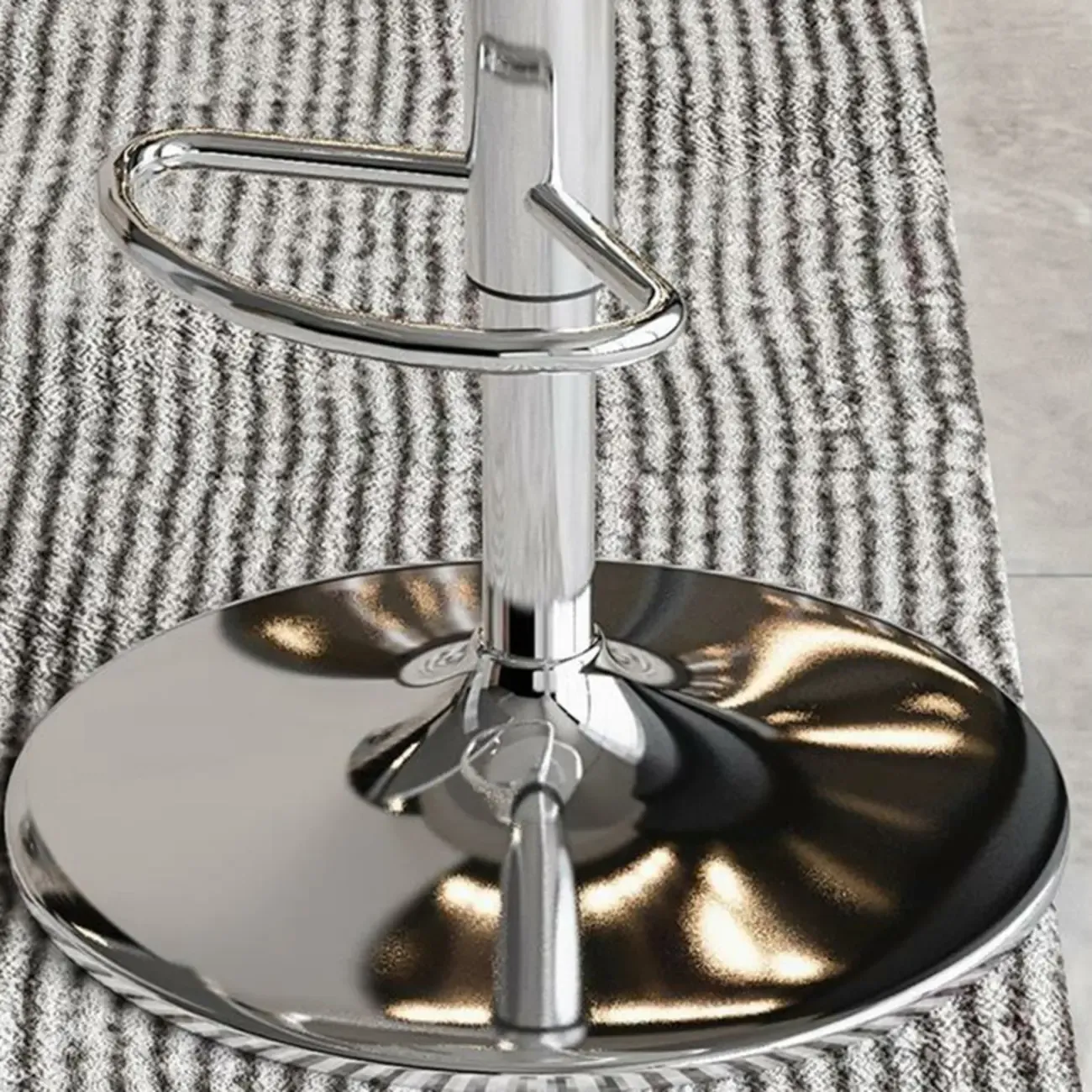 Minimalist Acrylic Adjustable Bar Stools with Cushion for Kitchen Image - 14