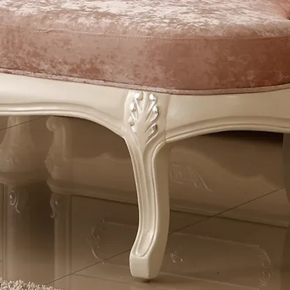 Luxurious Pink Velvet Chaise Lounge with Flared Arm for Bedroom Image - 7
