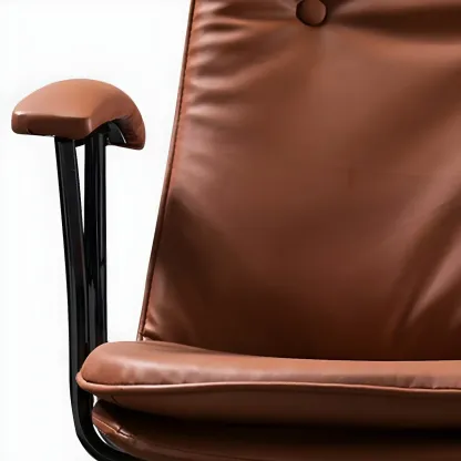 Modern Leather Adjustable Swivel Office Chair Image - 20