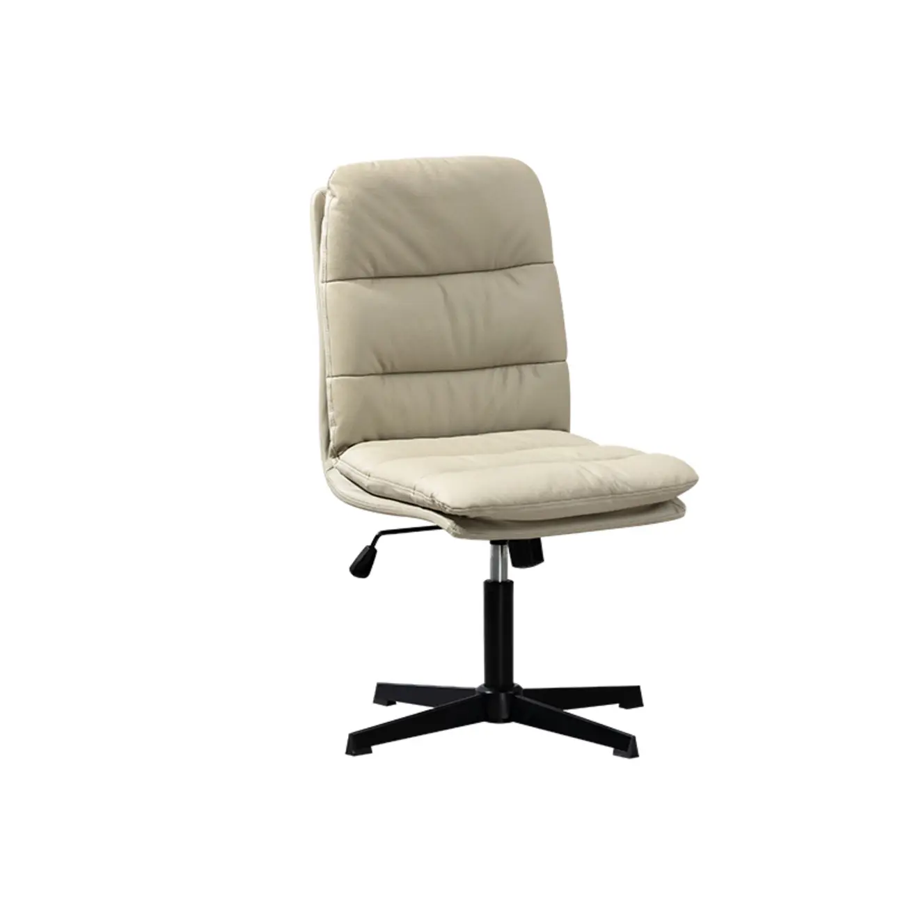 White Leather Tilt Lock Swivel Office Chairs Image - 10 | homeyfad