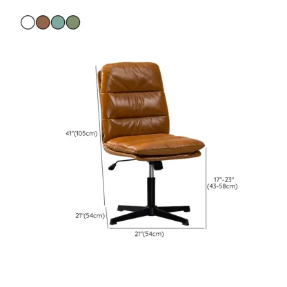 White Leather Tilt Lock Swivel Office Chairs Image - 16