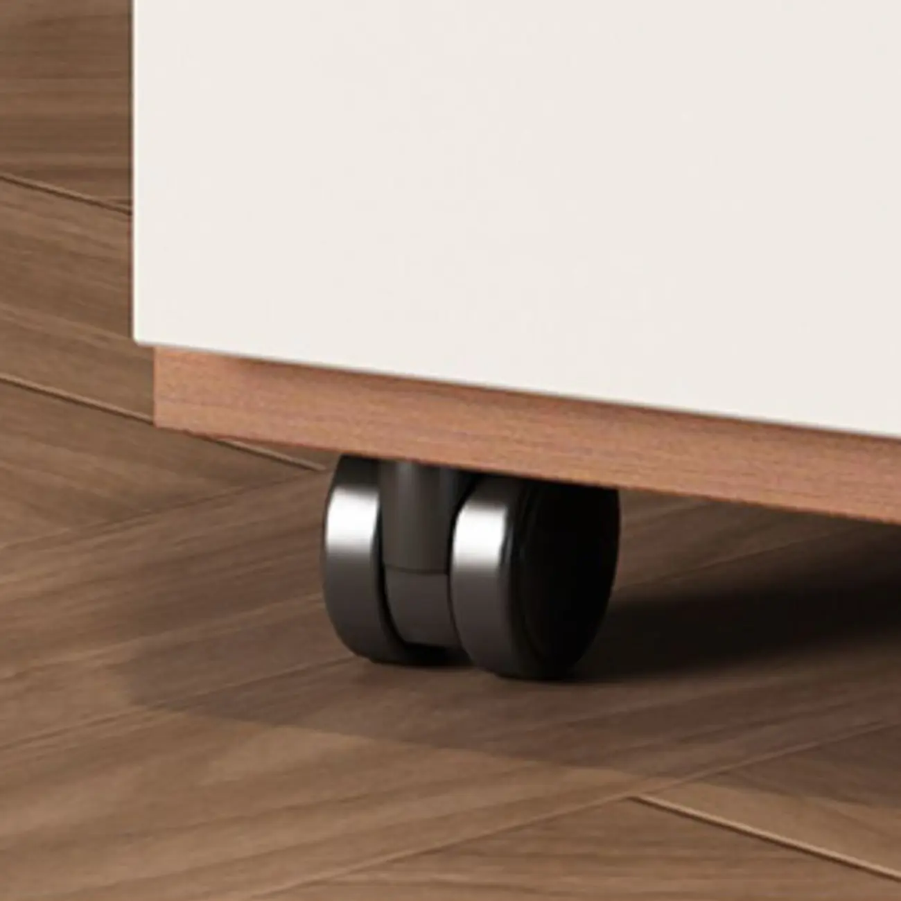 Modern Wooden Lockable Filing Cabinet with 3-Drawers & Wheels Image - 9 | homeyfad