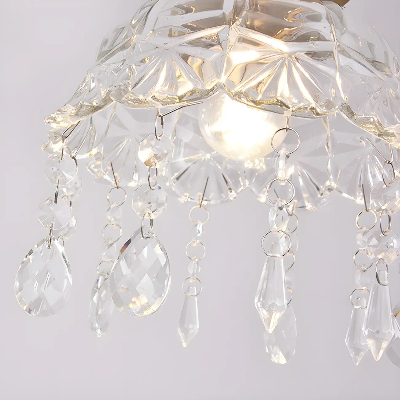 Contemporary LED Brass Semi-Flush Ceiling Light for Home Image - 10 | homeyfad