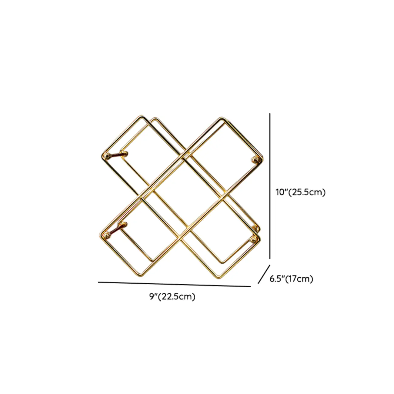 Modern Wine Rack Golden Honeycomb Countertop Bottle Holder #size