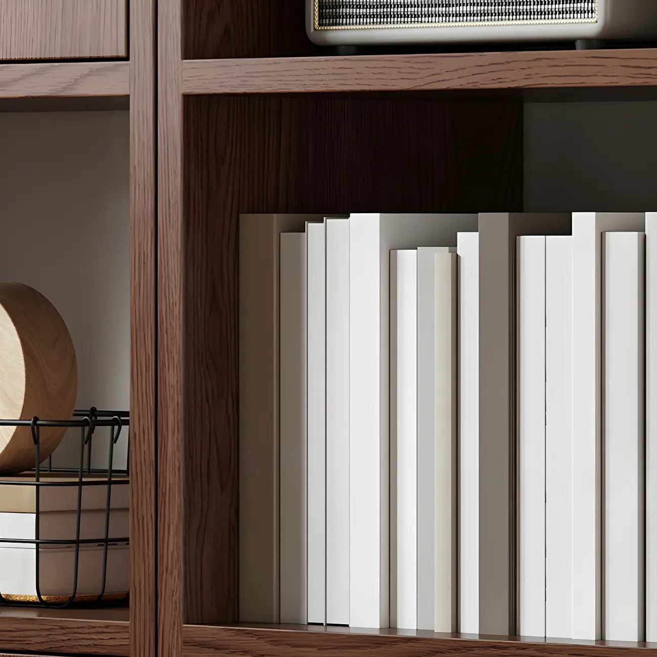 Rustic Brown Cabinets Storage Wood Bookshelf Image - 6 | homeyfad