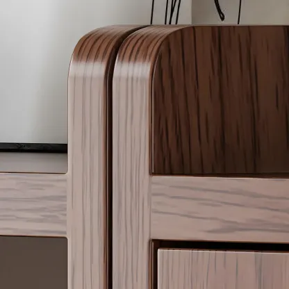 Rustic Brown Cabinets Storage Wood Bookshelf Image - 12