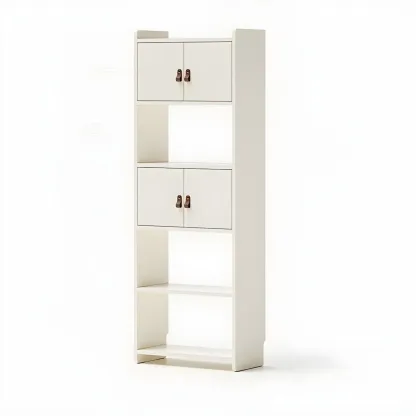 Rustic Brown Cabinets Storage Wood Bookshelf Image - 15