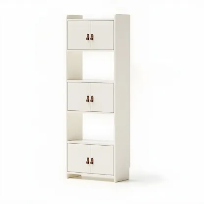 Rustic Brown Cabinets Storage Wood Bookshelf Image - 16