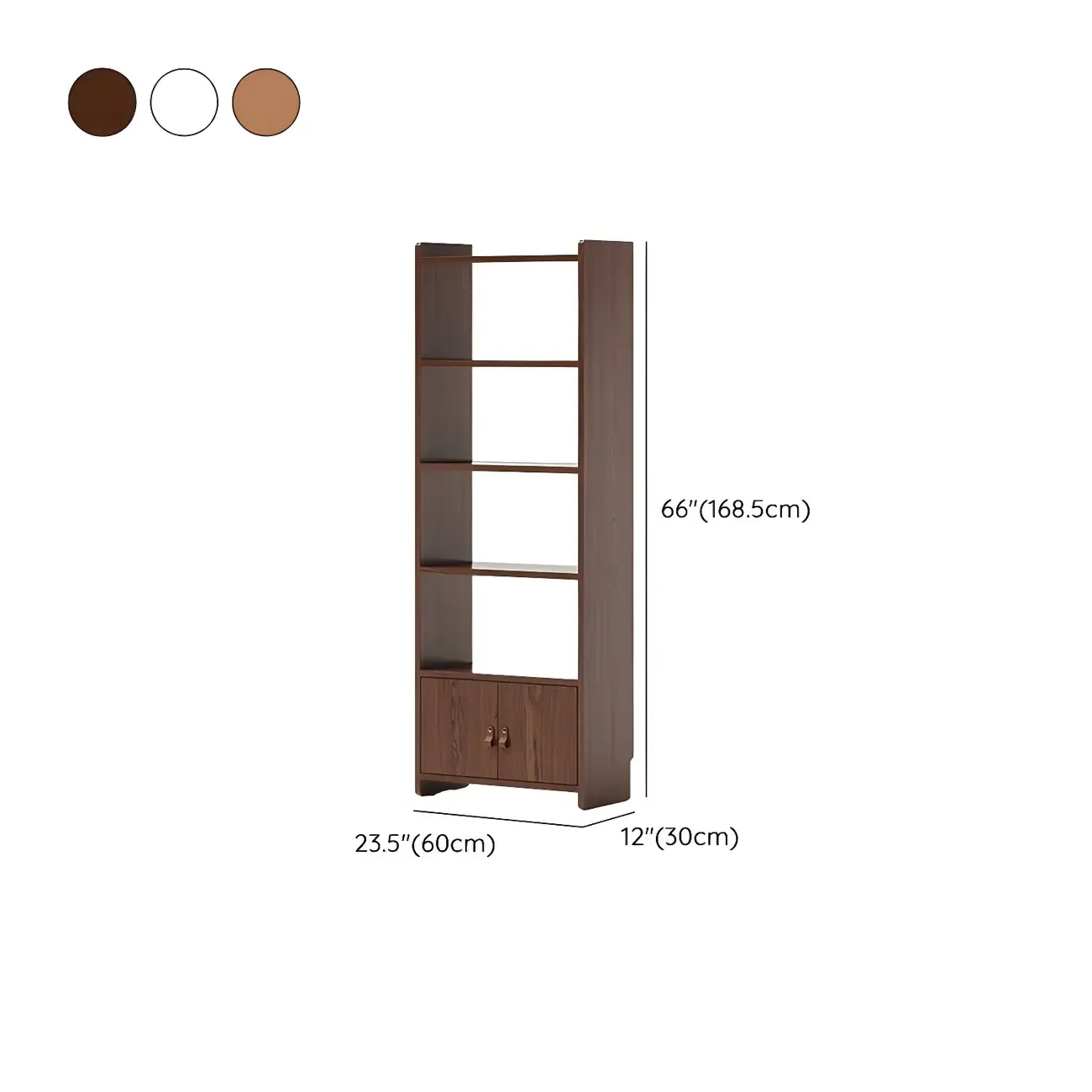 Rustic Brown Cabinets Storage Wood Bookshelf #size