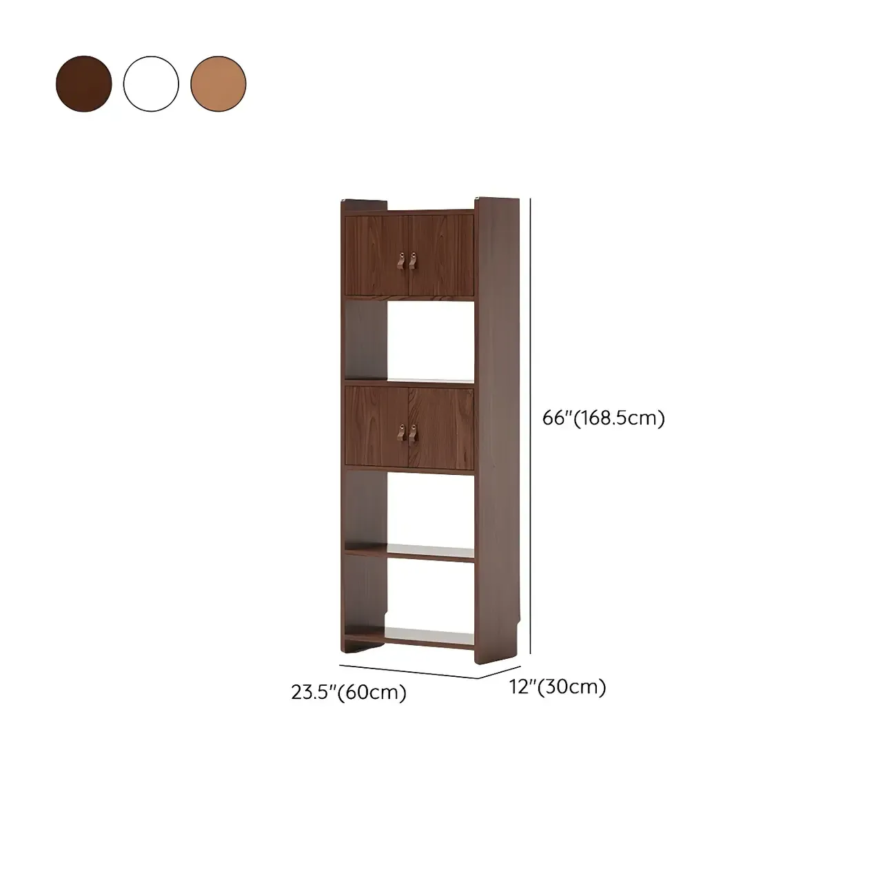 Rustic Brown Cabinets Storage Wood Bookshelf Image - 18