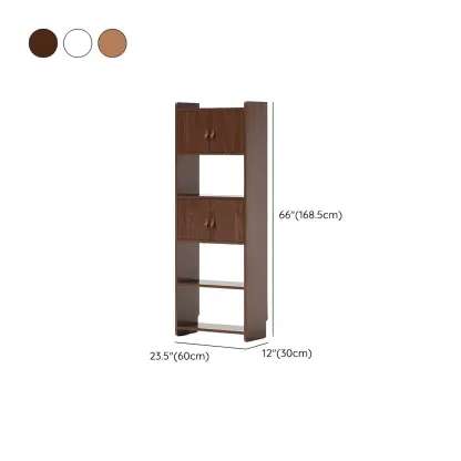 Rustic Brown Cabinets Storage Wood Bookshelf Image - 18