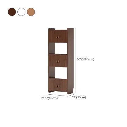 Rustic Brown Cabinets Storage Wood Bookshelf Image - 19