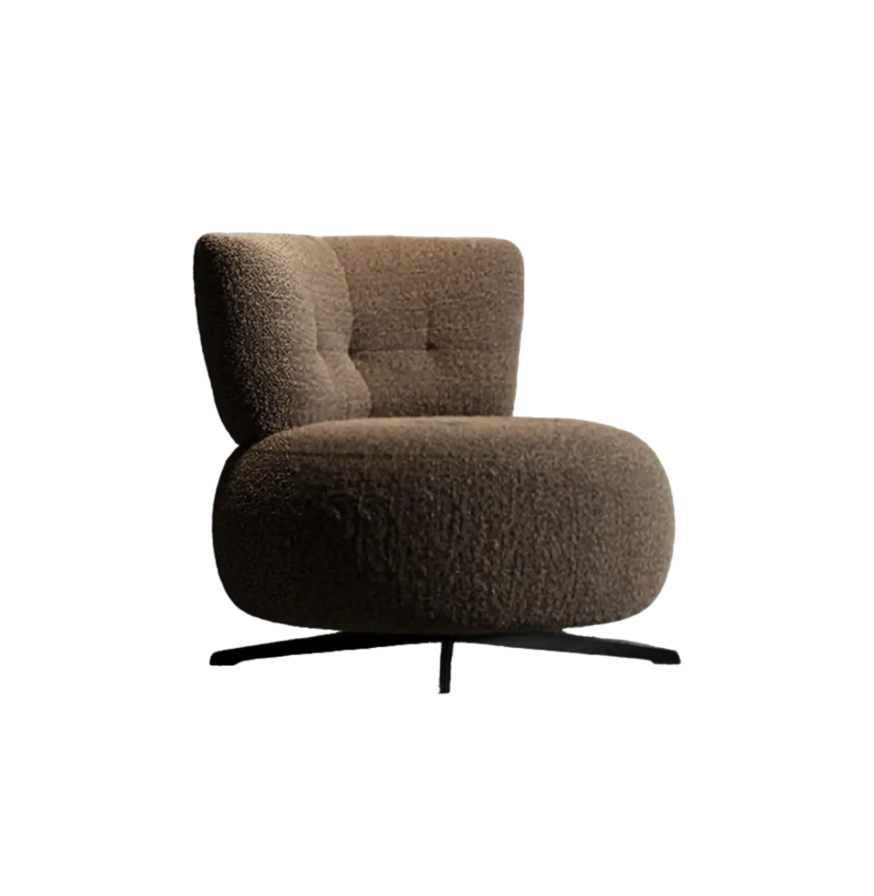 Swivel Contemporary Loop Velvet Accent Chair Pillow Included Image - 8