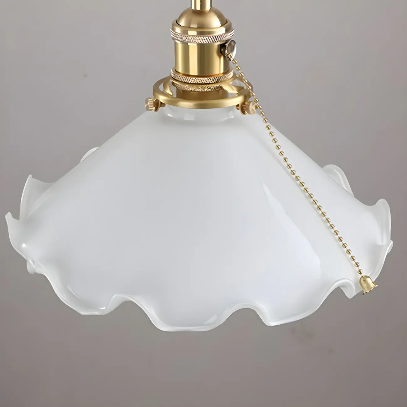 Modern Gold Accent Glass Flower Pendant Light  Image - 10 | homeyfad