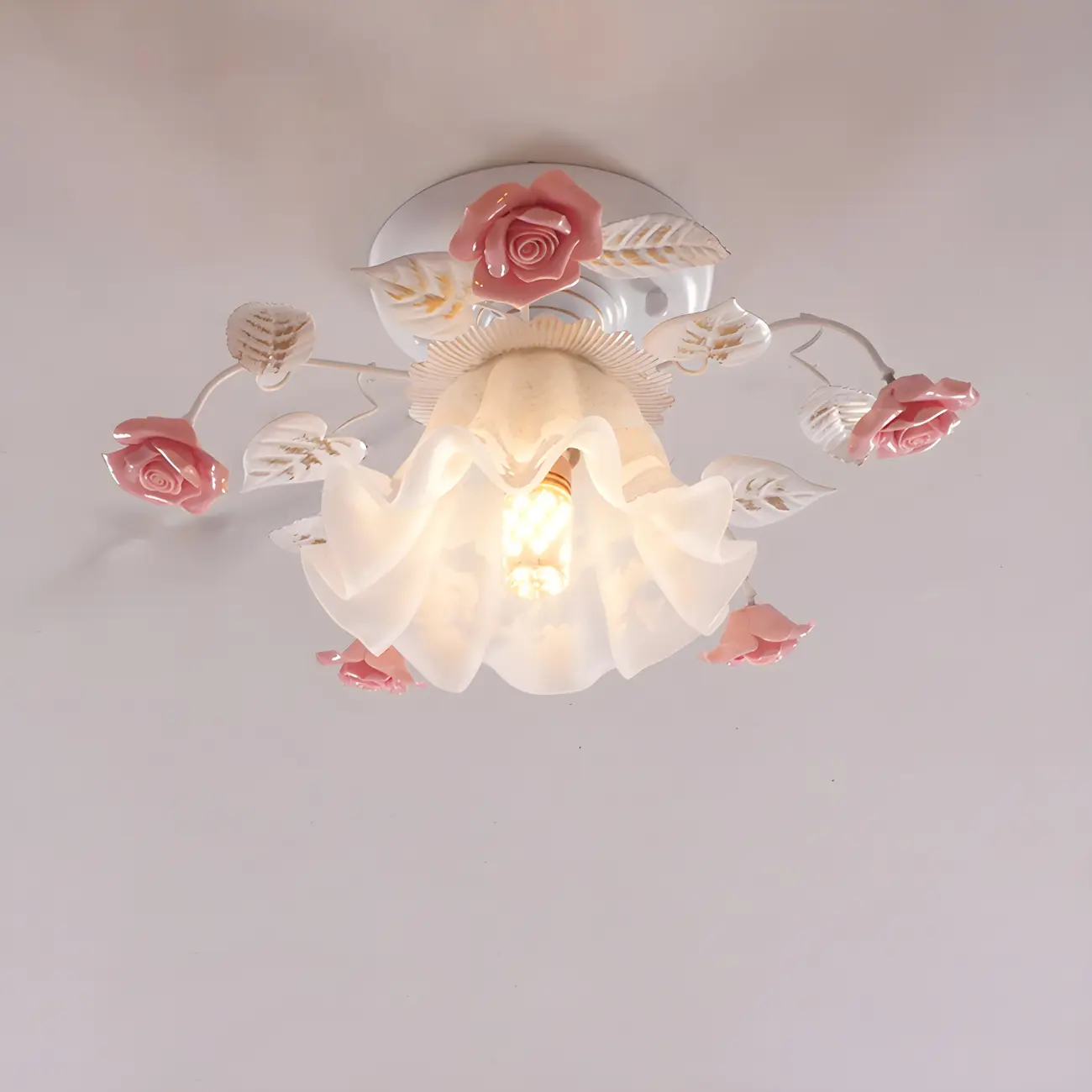 Elegant Mini Flower Semi Flush Mount LED Light for Indoor Image - 2 | homeyfad