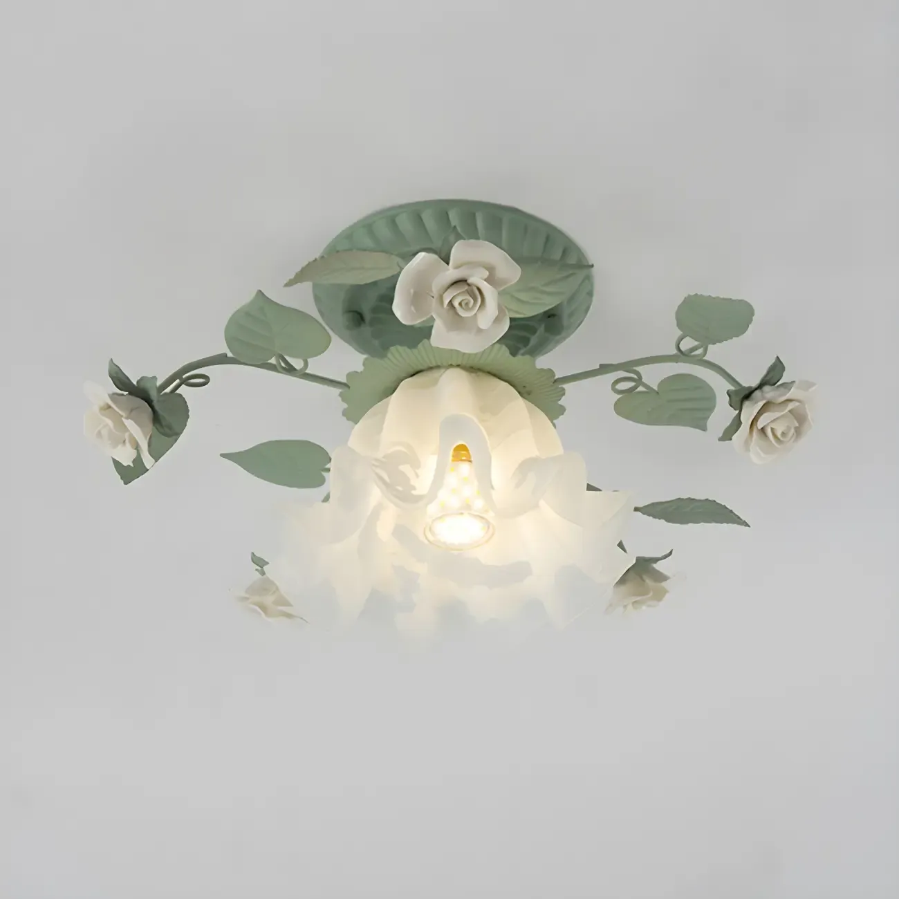 Elegant Mini Flower Semi Flush Mount LED Light for Indoor Image - 3