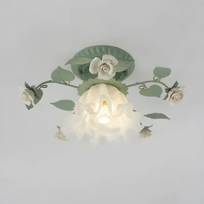 Elegant Mini Flower Semi Flush Mount LED Light for Indoor Image - 3