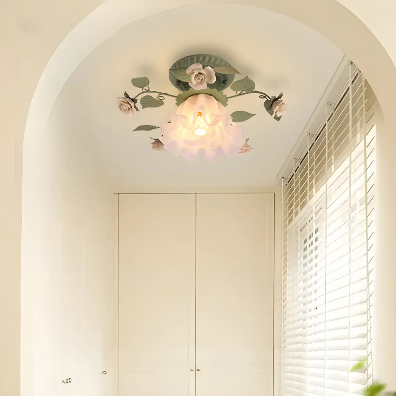 Elegant Mini Flower Semi Flush Mount LED Light for Indoor Image - 4 | homeyfad