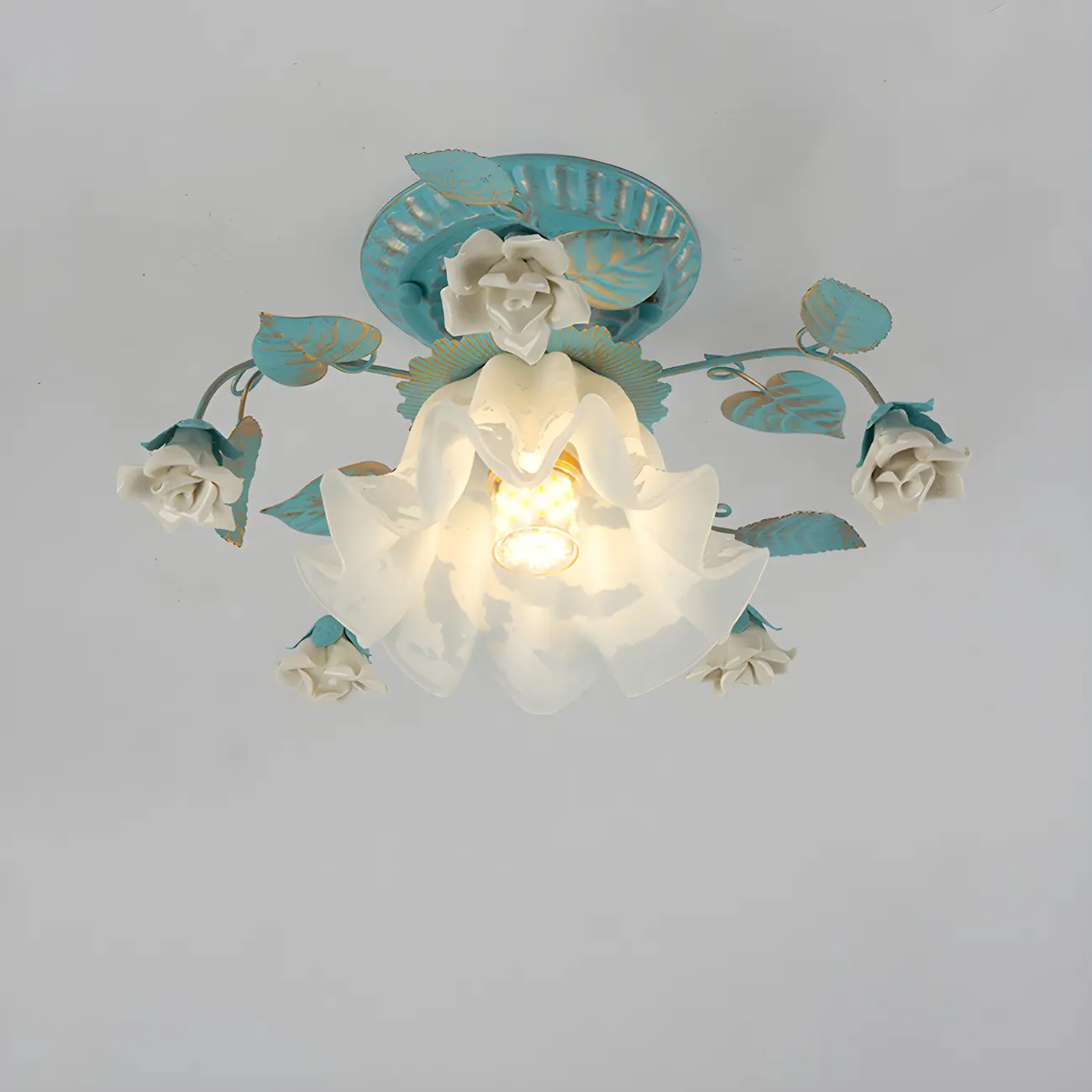 Elegant Mini Flower Semi Flush Mount LED Light for Indoor Image - 5 | homeyfad