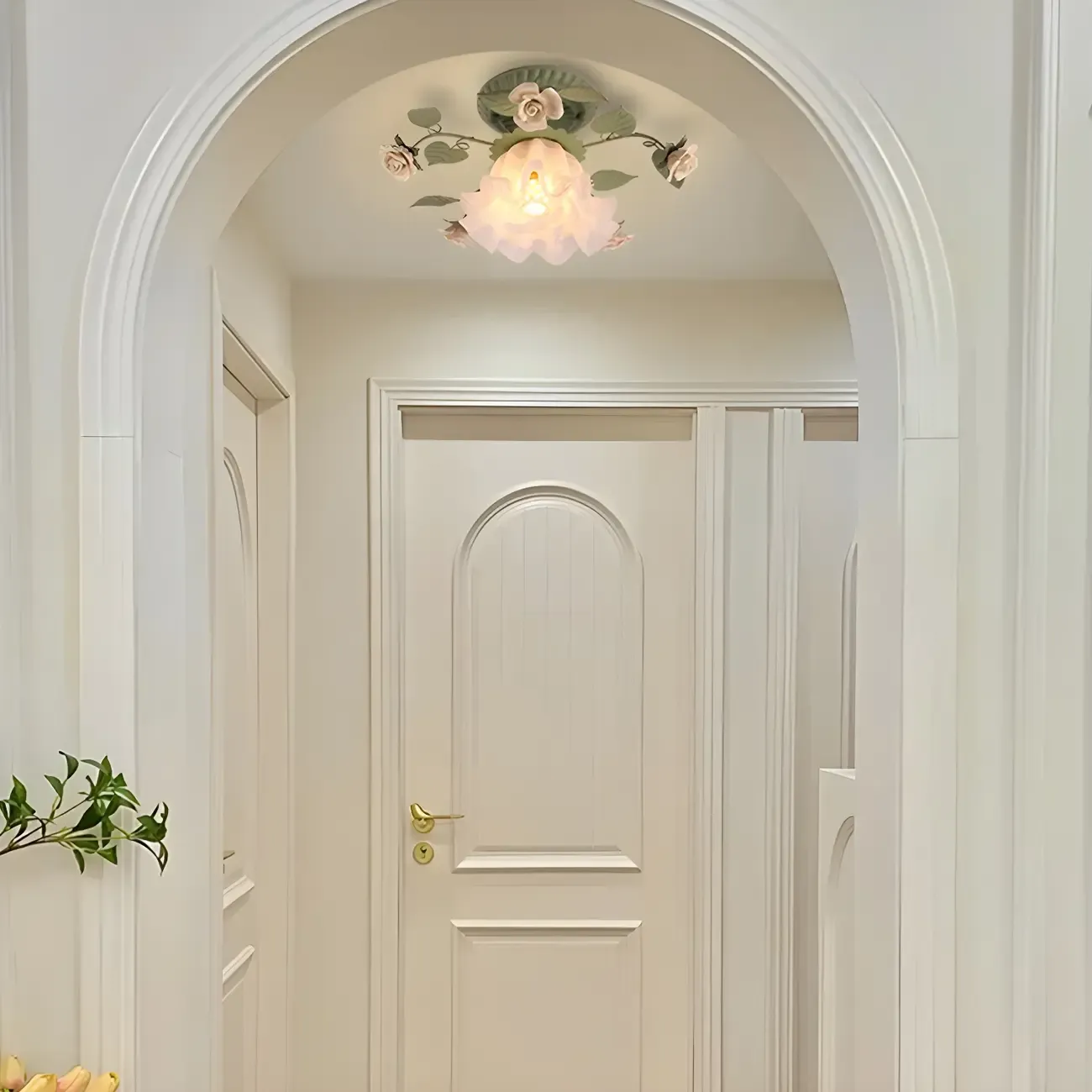 Elegant Mini Flower Semi Flush Mount LED Light for Indoor Image - 6