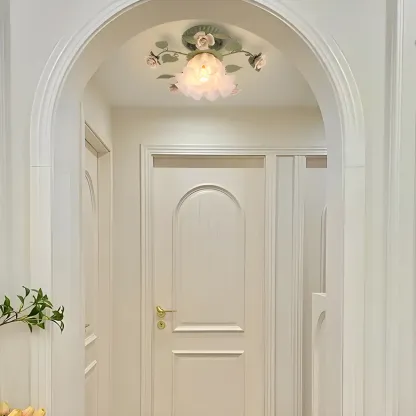 Elegant Mini Flower Semi Flush Mount LED Light for Indoor Image - 6