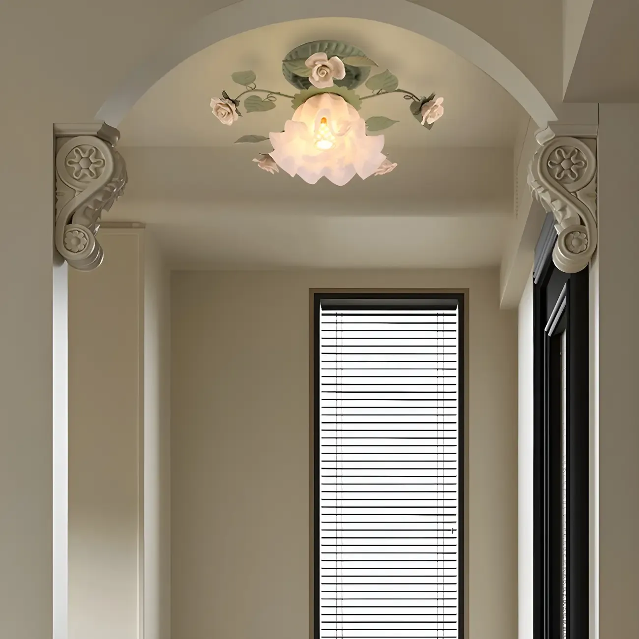 Elegant Mini Flower Semi Flush Mount LED Light for Indoor Image - 7