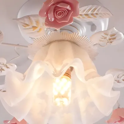 Elegant Mini Flower Semi Flush Mount LED Light for Indoor Image - 9