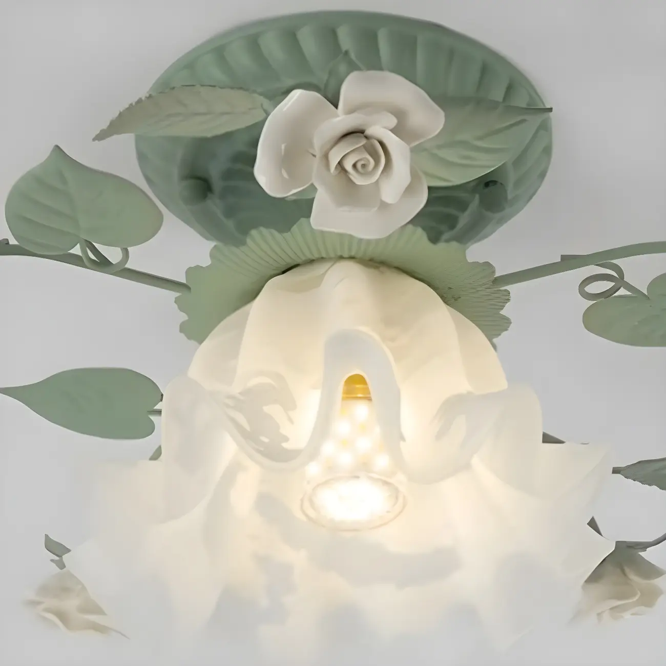 Elegant Mini Flower Semi Flush Mount LED Light for Indoor Image - 11 | homeyfad