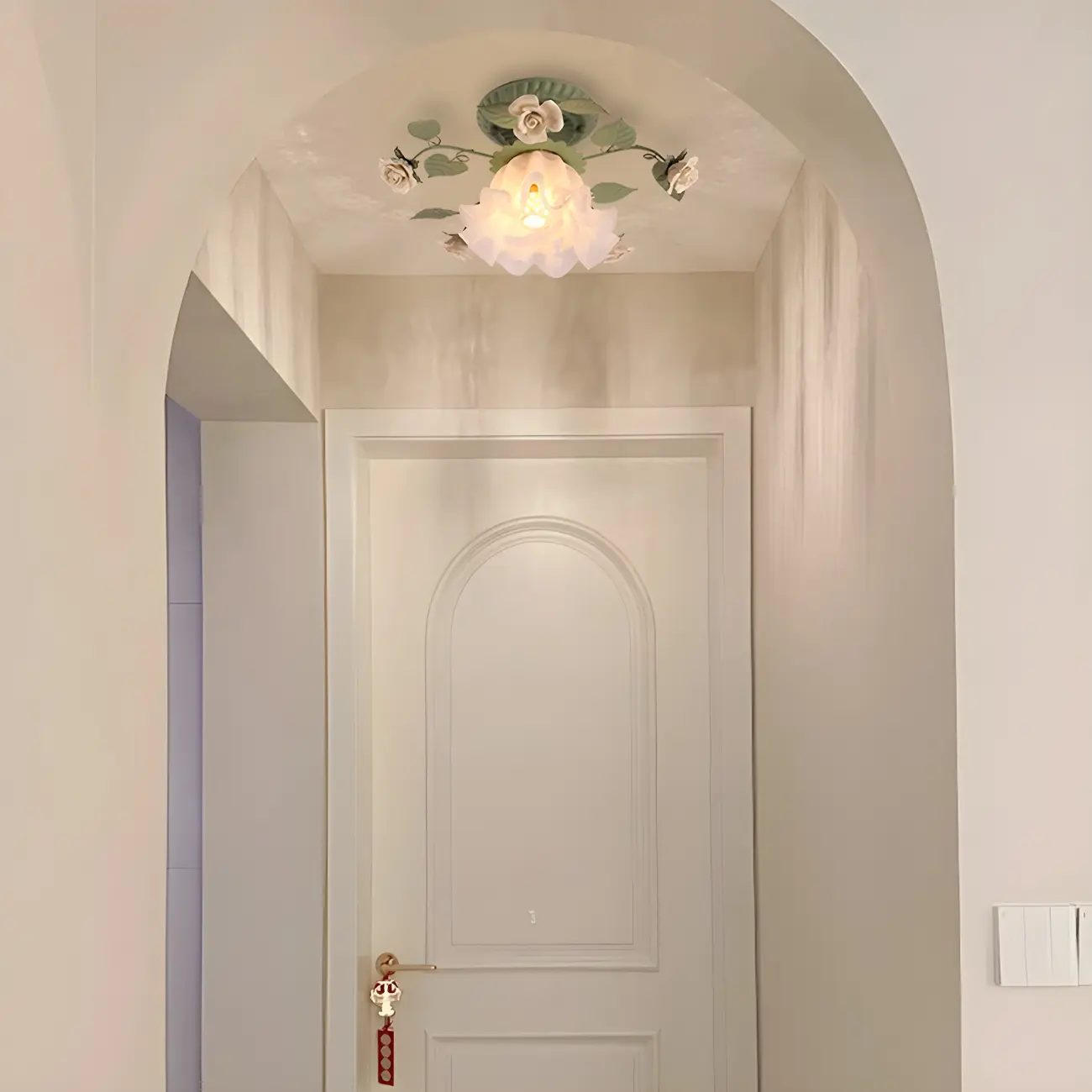 Elegant Mini Flower Semi Flush Mount LED Light for Indoor Image - 12 | homeyfad