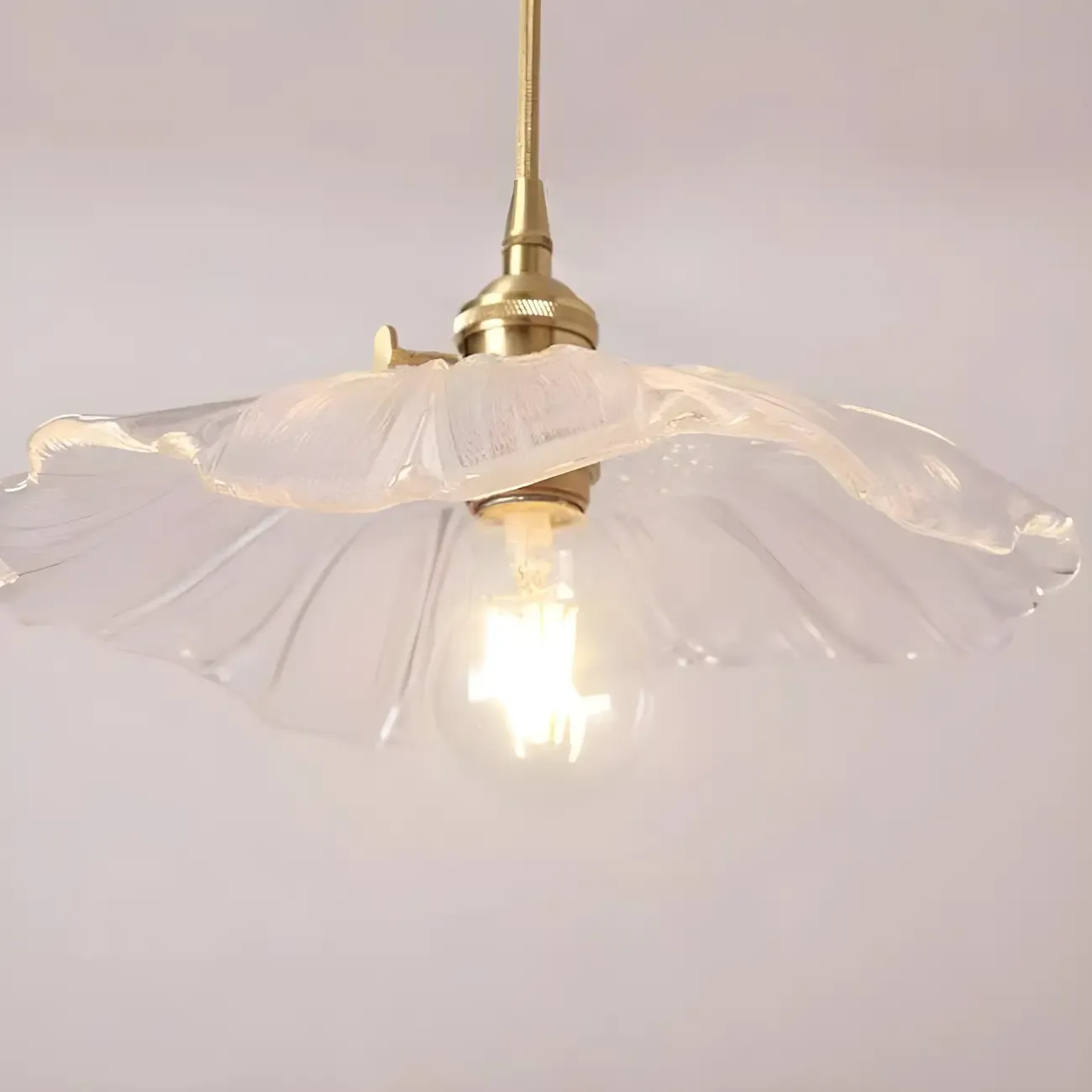 Modern Glass Semi-Flush Ceiling Light for Living Spaces Image - 11