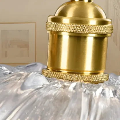 Modern Glass Semi-Flush Ceiling Light for Living Spaces Image - 12