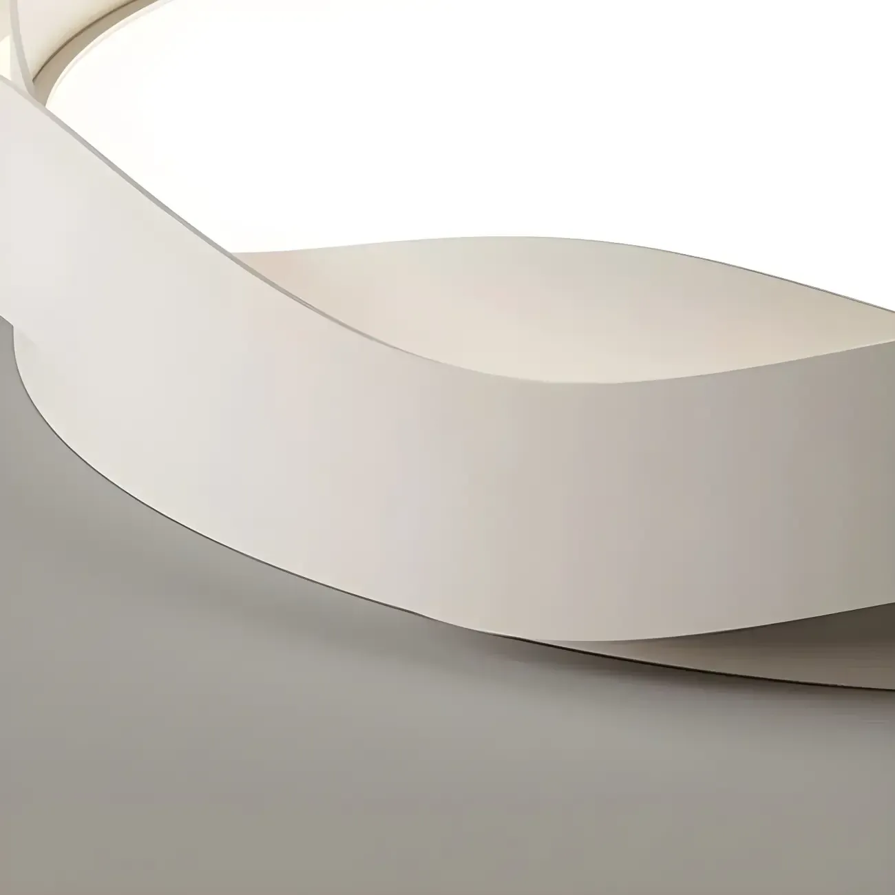 White Art Deco LED 3-Gear Dimming Flush Ceiling Light Image - 11