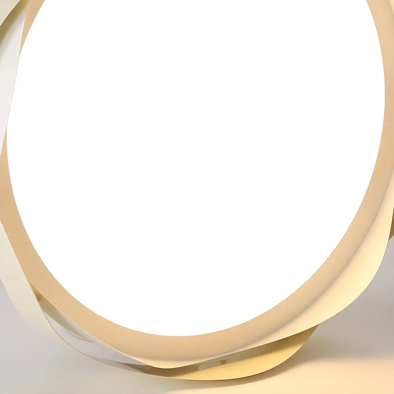 White Art Deco LED 3-Gear Dimming Flush Ceiling Light Image - 13