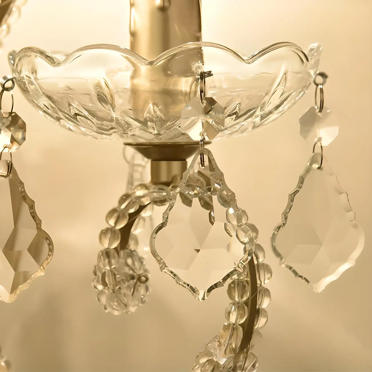 1/2 Light Vintage Candle Crystal Wall Sconce for Hallway | homeyfad
