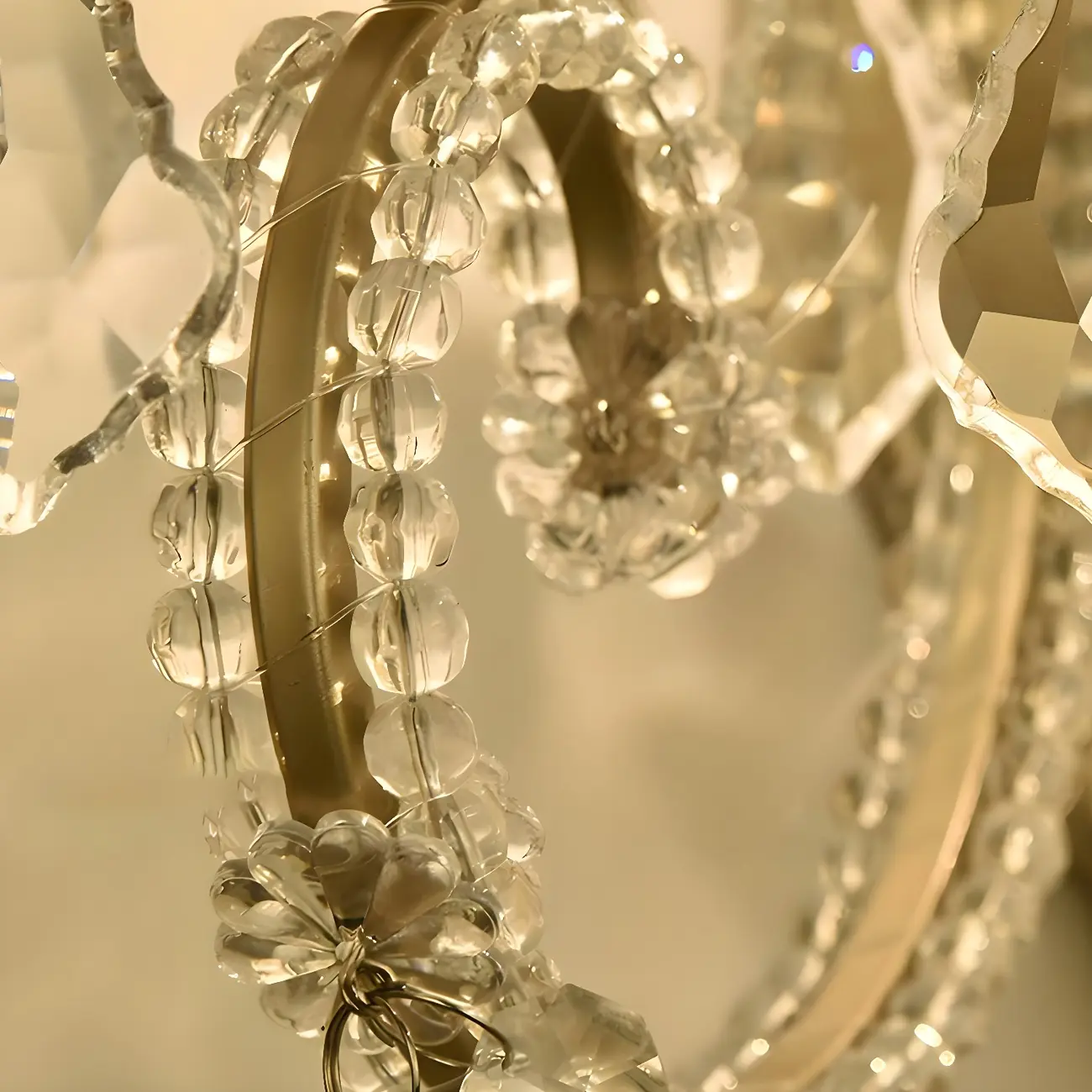 1/2 Light Vintage Candle Crystal Wall Sconce for Hallway | homeyfad