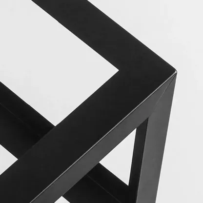 Industrial Black Metal Geometric Island Pendant Light Image - 6