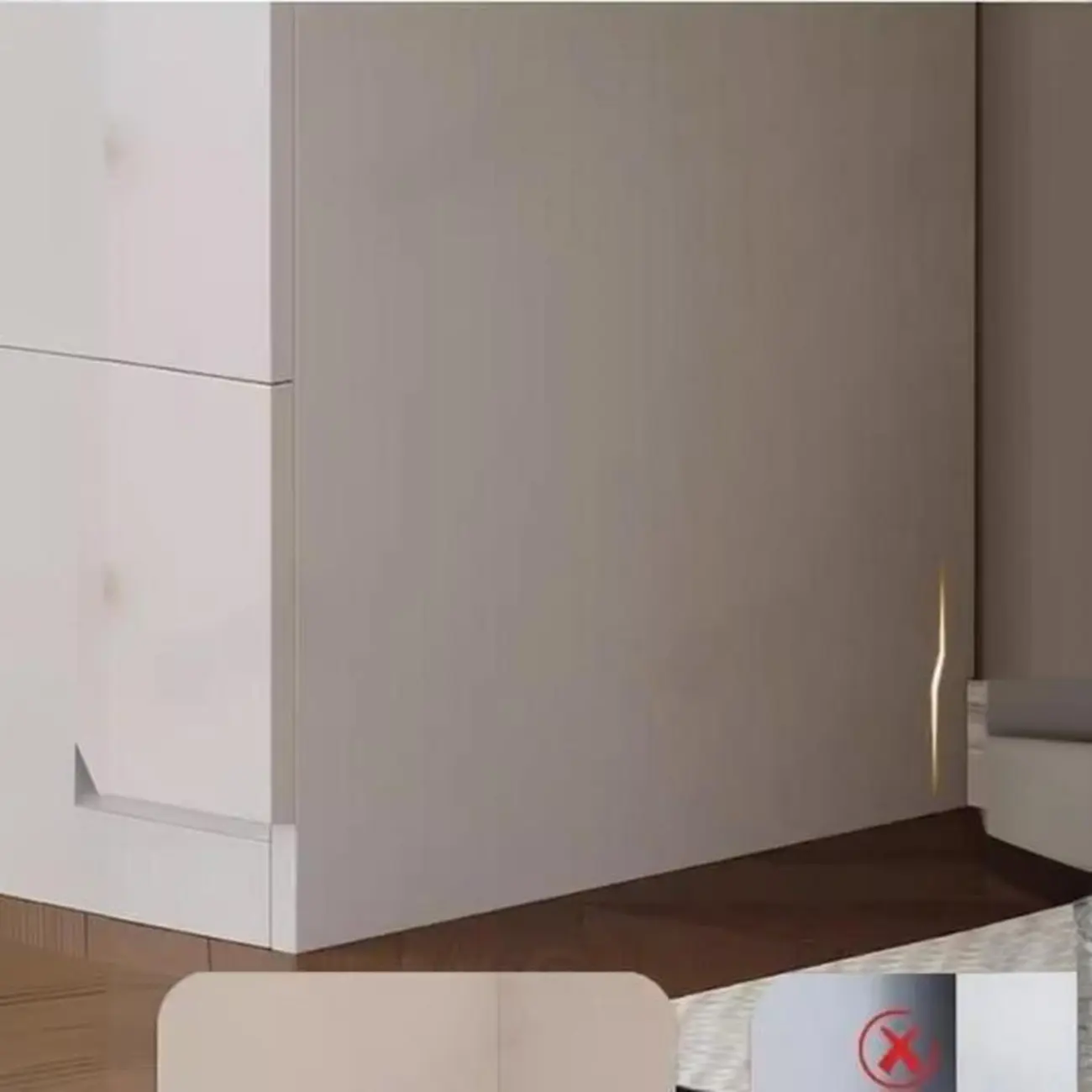 Modern White Wood Glass Pane Storage Cabinet with 4 Drawers Image - 6 | homeyfad