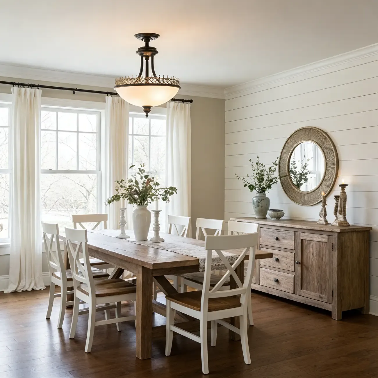 Traditional Black Round Frosted Glass Chandelier Image - 2