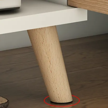 Modern White Wood Shoe Storage Bench with Cushion Image - 16