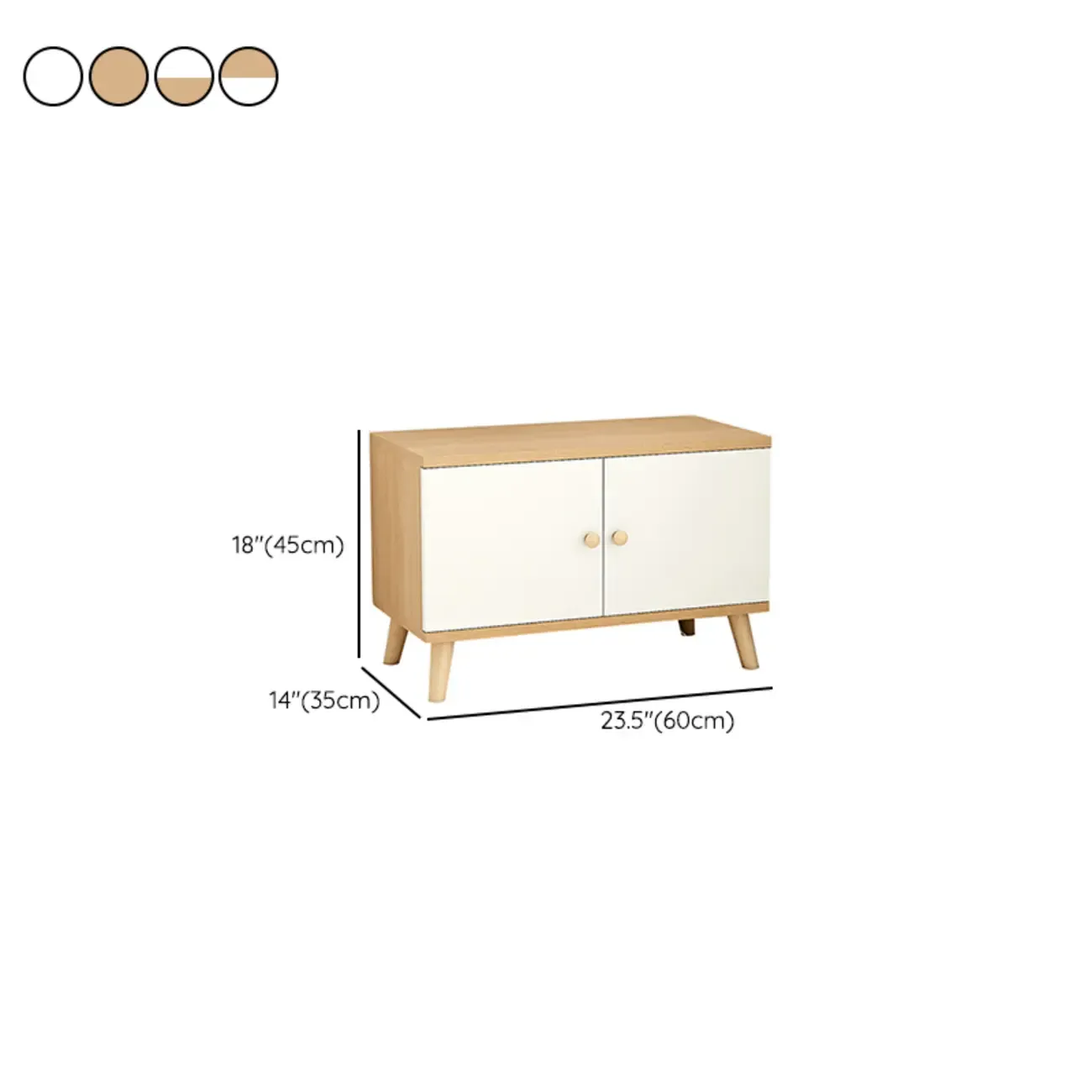 Modern White Wood Shoe Storage Bench with Cushion Image - 20