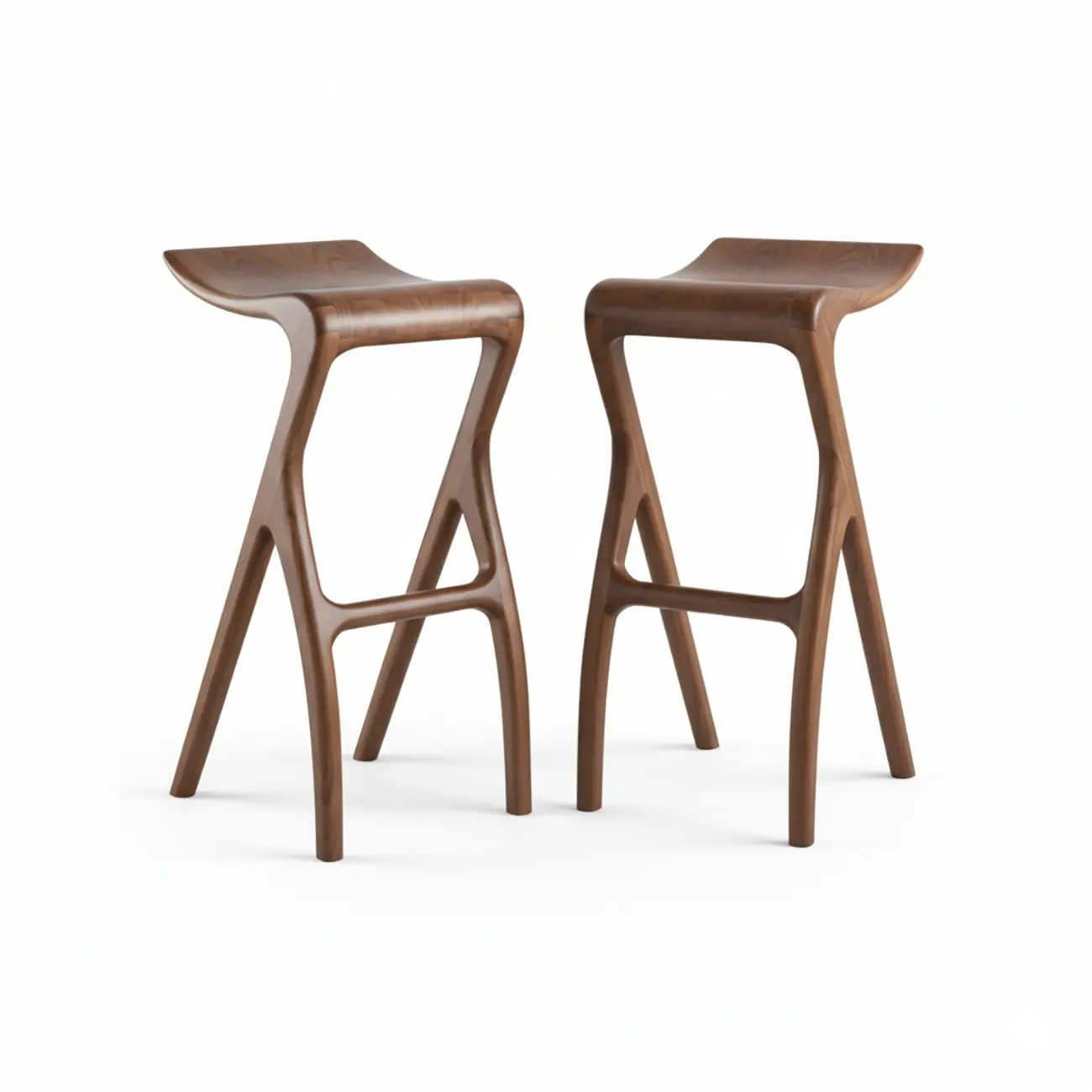 Counter Height Backless Wood Minimalist Bar Stools Image - 15 | homeyfad