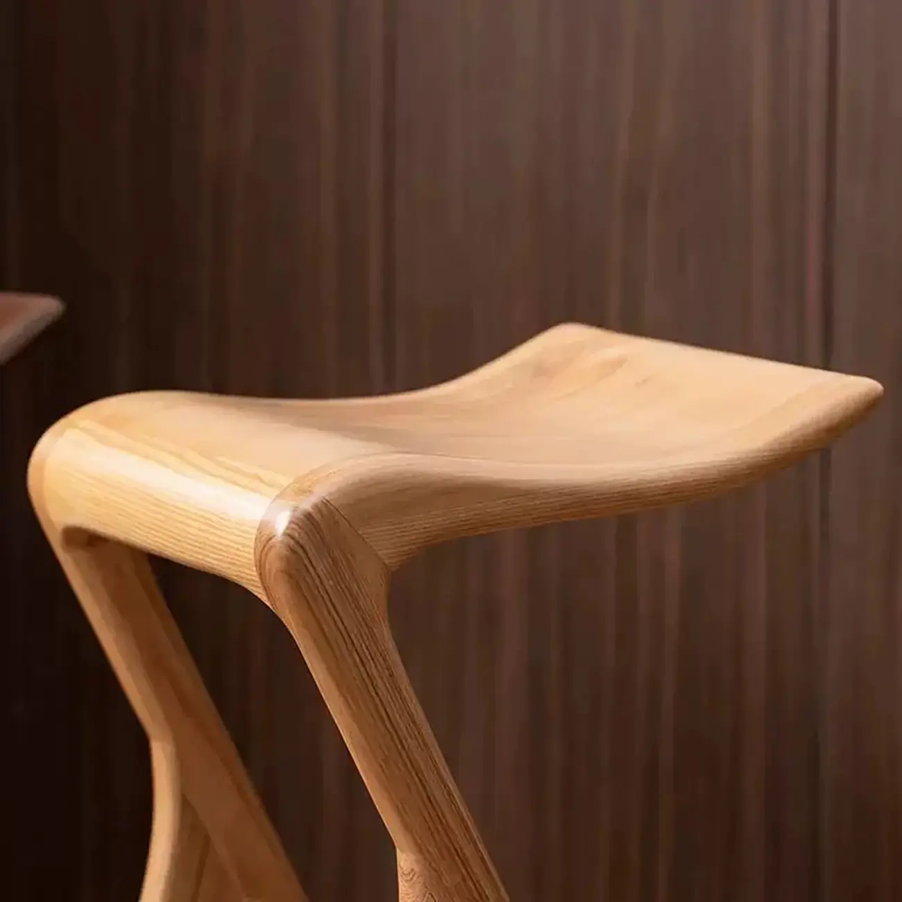 Counter Height Backless Wood Minimalist Bar Stools Image - 12 | homeyfad