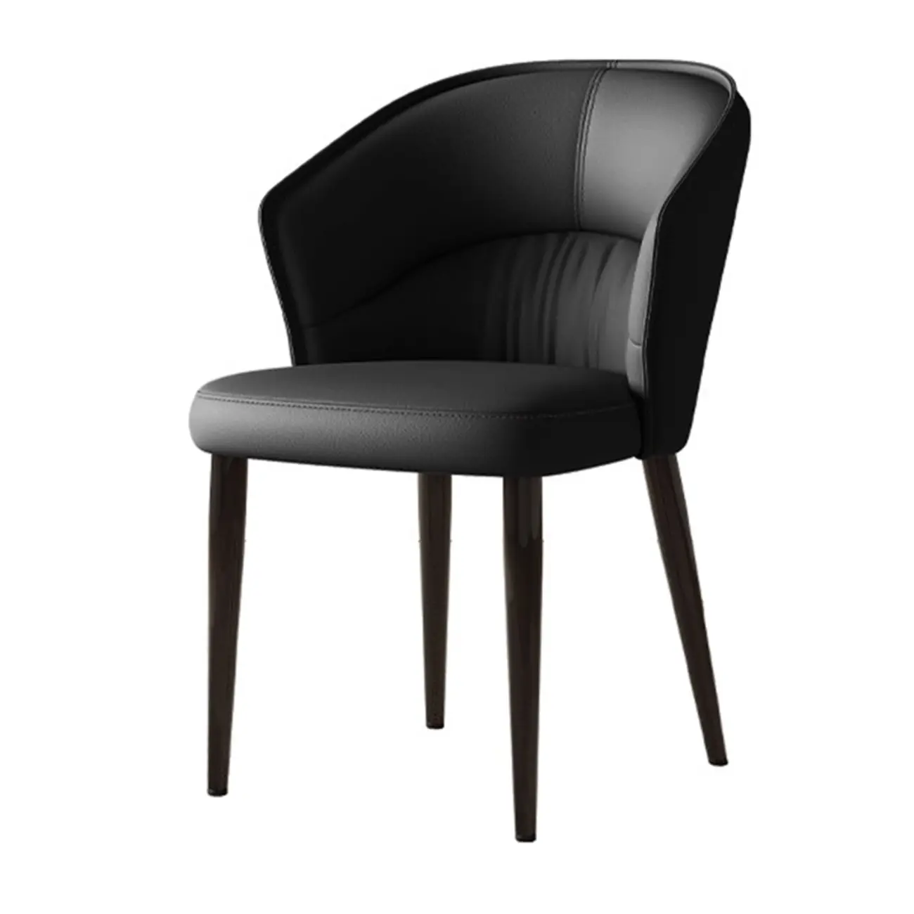 Mid Back Upholstered Arm Dining Chairs Carbon Steel Frame Image - 7 | homeyfad