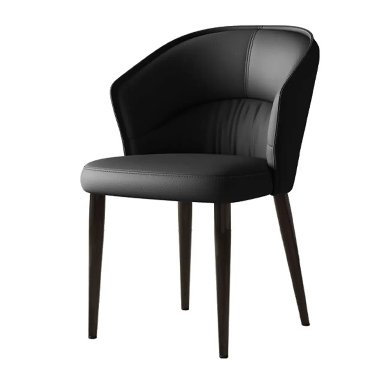 Mid Back Upholstered Arm Dining Chairs Carbon Steel Frame Image - 7